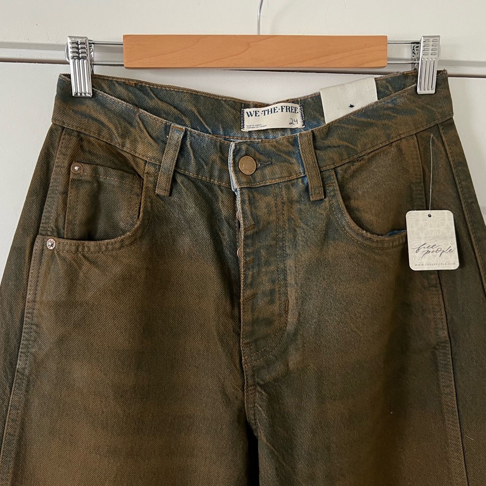 free people Good Luck Coated High Waist Ankle Barrel Jeans - Picture 5 of 7